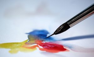 水彩_筆を加工しての細密描写